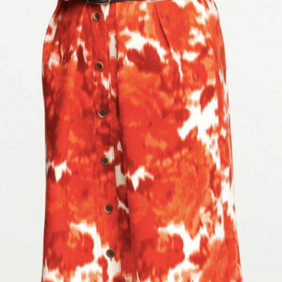 NWT J. Crew THICK WOOL red ivory Flair skirt 10 M - Picture 2 of 4